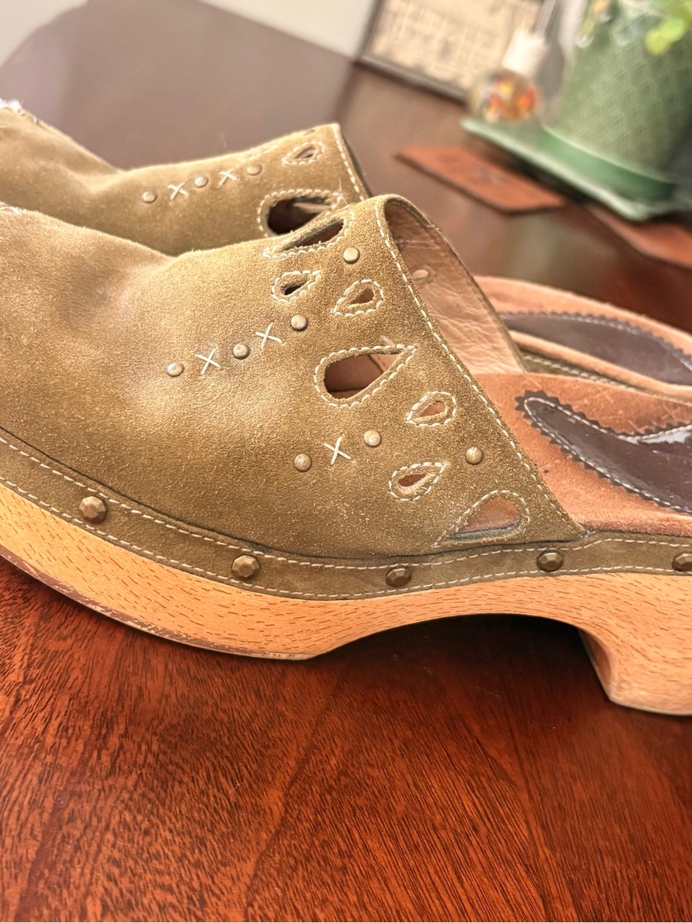 • Indigo by Clarks Suede Wooden
Clogs Boho Y2K 9M - Picture 2 of 9